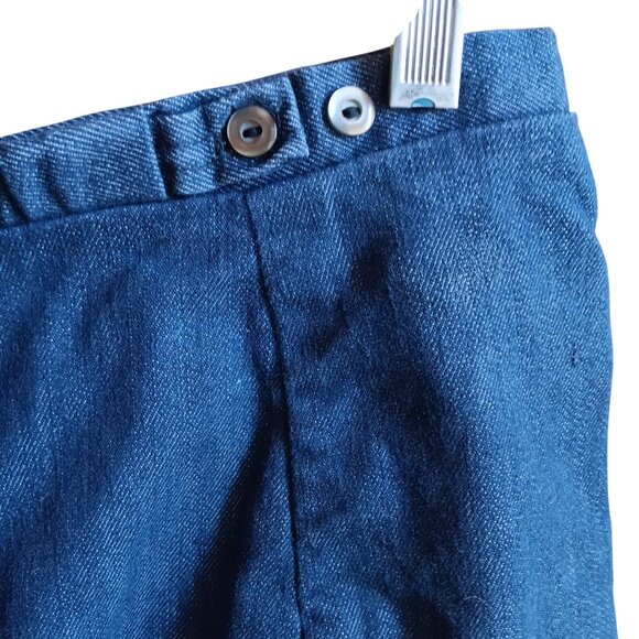 31x24 Vintage 1960's High-Waisted Denim Capri Jeans Pleated Glenbrooke Towncraft - Picture 7 of 9